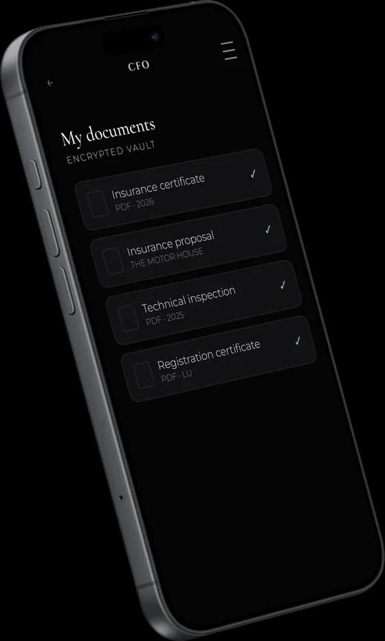 CFO app: my documents